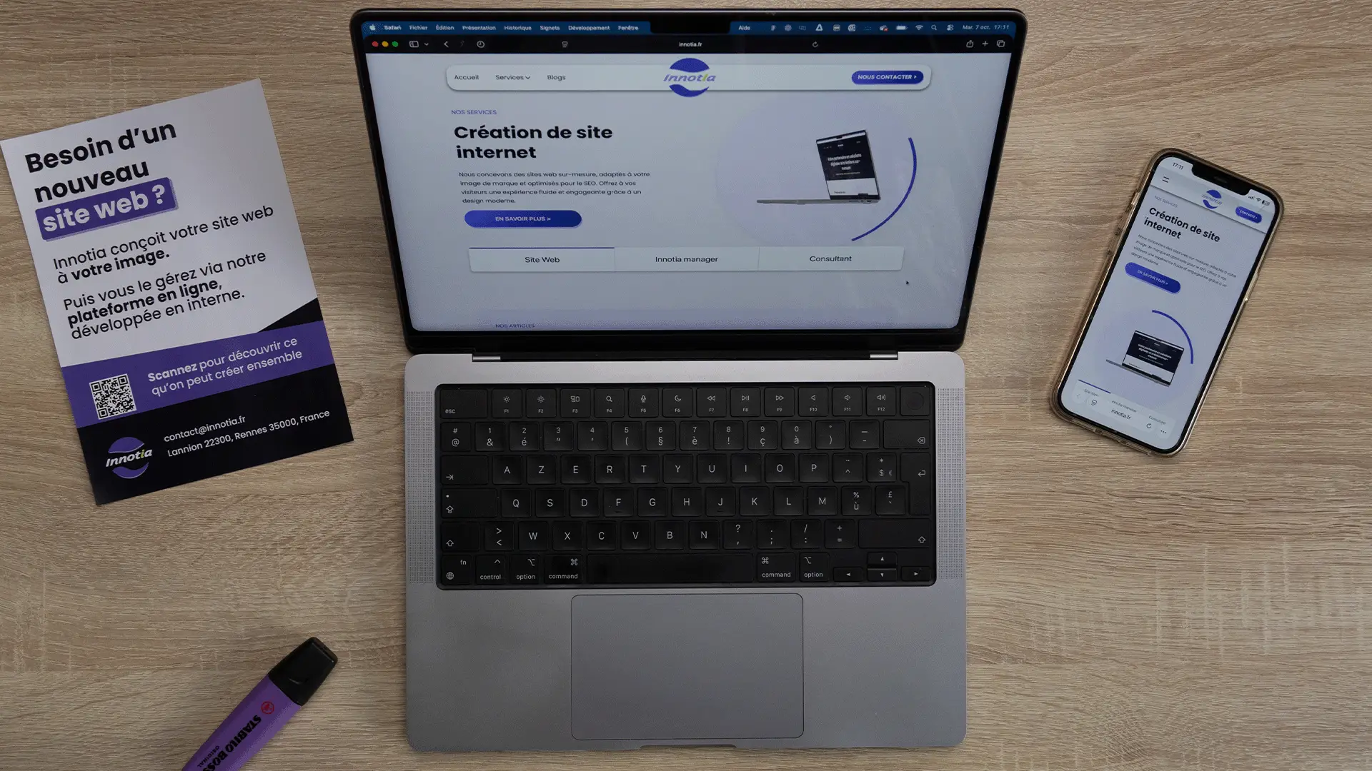 Illustration du service de création de site web sur mesure pour entreprises industrielles